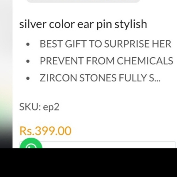 NEW Brazil  Zircon Ear Pin  Still wrapped - Picture 5 of 13